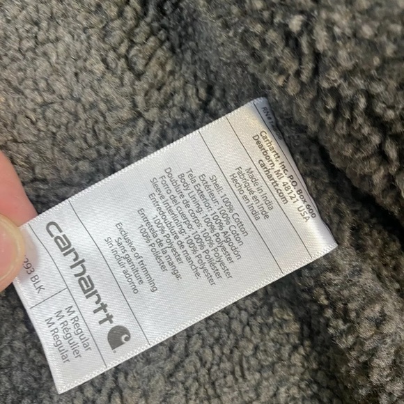 Carhartt 104293 Sherpa Lined Coat oc4293-m size medium Black - Picture 6 of 10